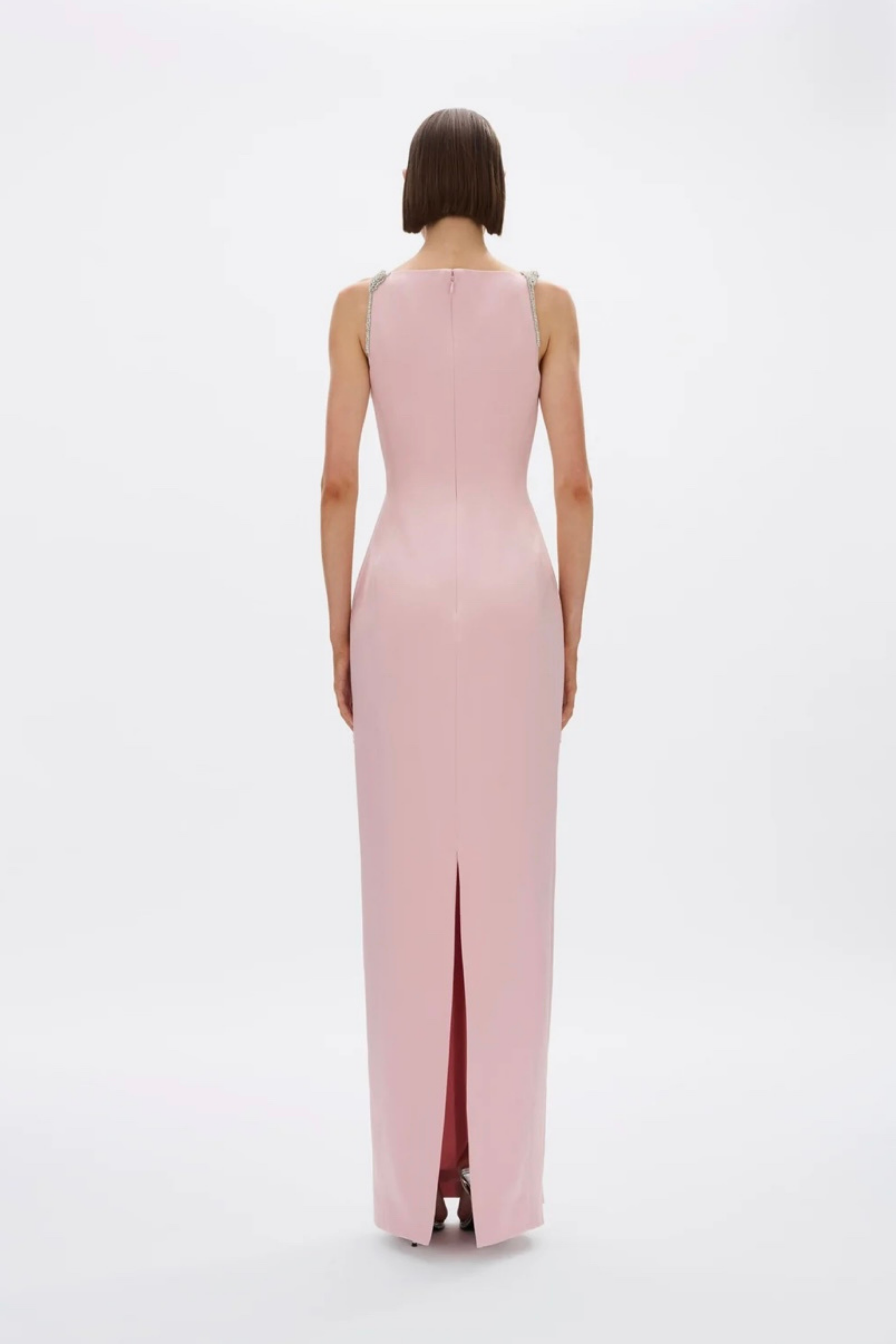 ORYX COLUMN GOWN- ROSEWATER