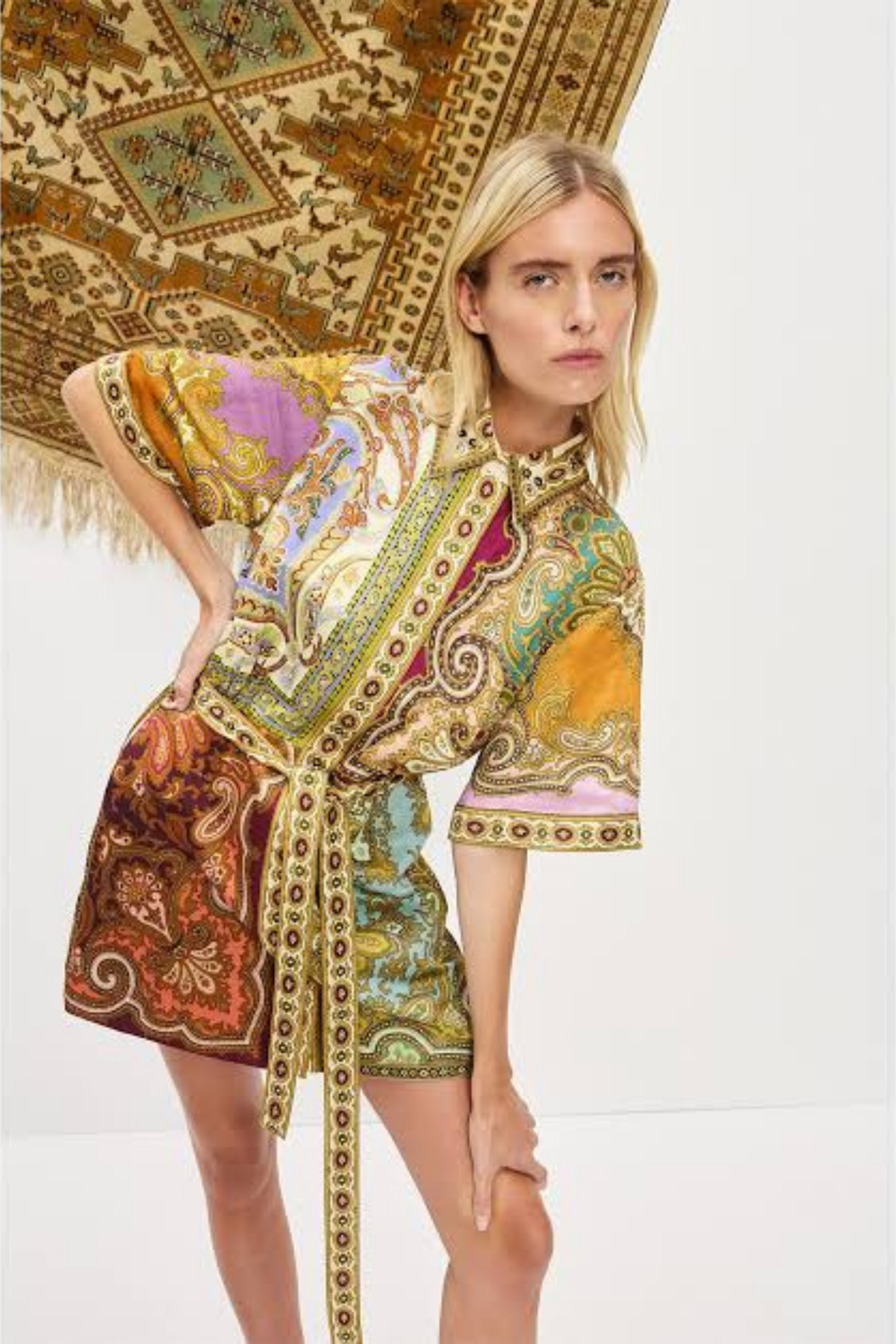 CLEMENZA SPLICED MINI DRESS