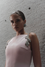 ORYX COLUMN GOWN- ROSEWATER