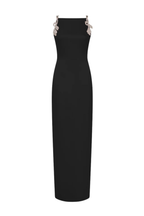 ORYX COLUMN GOWN- BLACK
