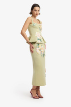 QUINN EMBROIDERED MIDI SKIRT & TOP SET