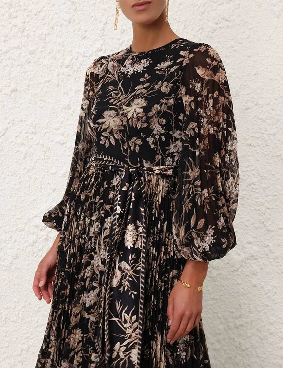 BLACK MOCKINGBIRD SUNRAY LONG SLEEVE DRESS