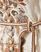 IVORY PAISLEY DEVI BILLOW DRESS