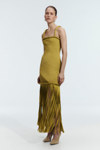 RIBIONA KNIT MIDI DRESS