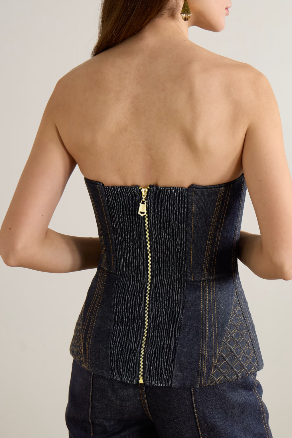 CORDED DENIM CORSET
