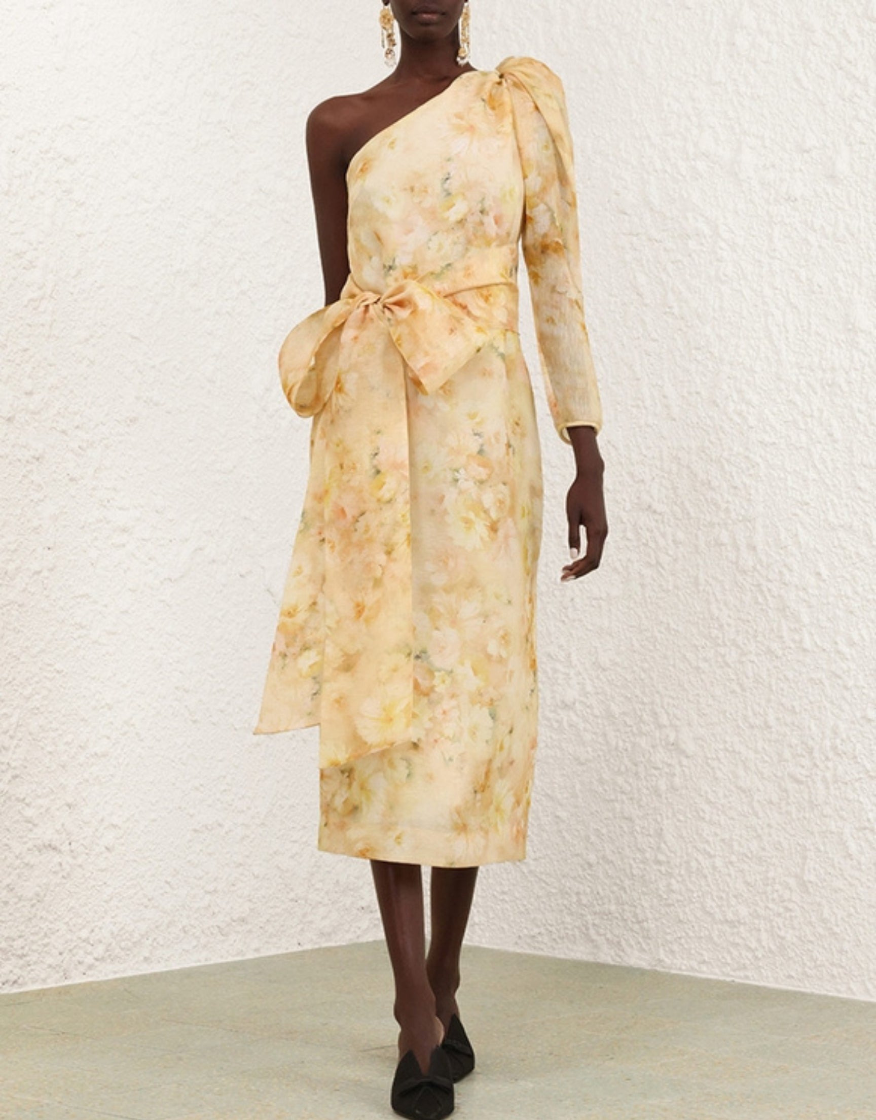 CRUSH ASYMMETRICAL MIDI DRESS