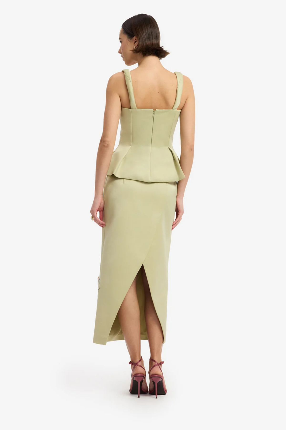 QUINN EMBROIDERED MIDI SKIRT & TOP SET