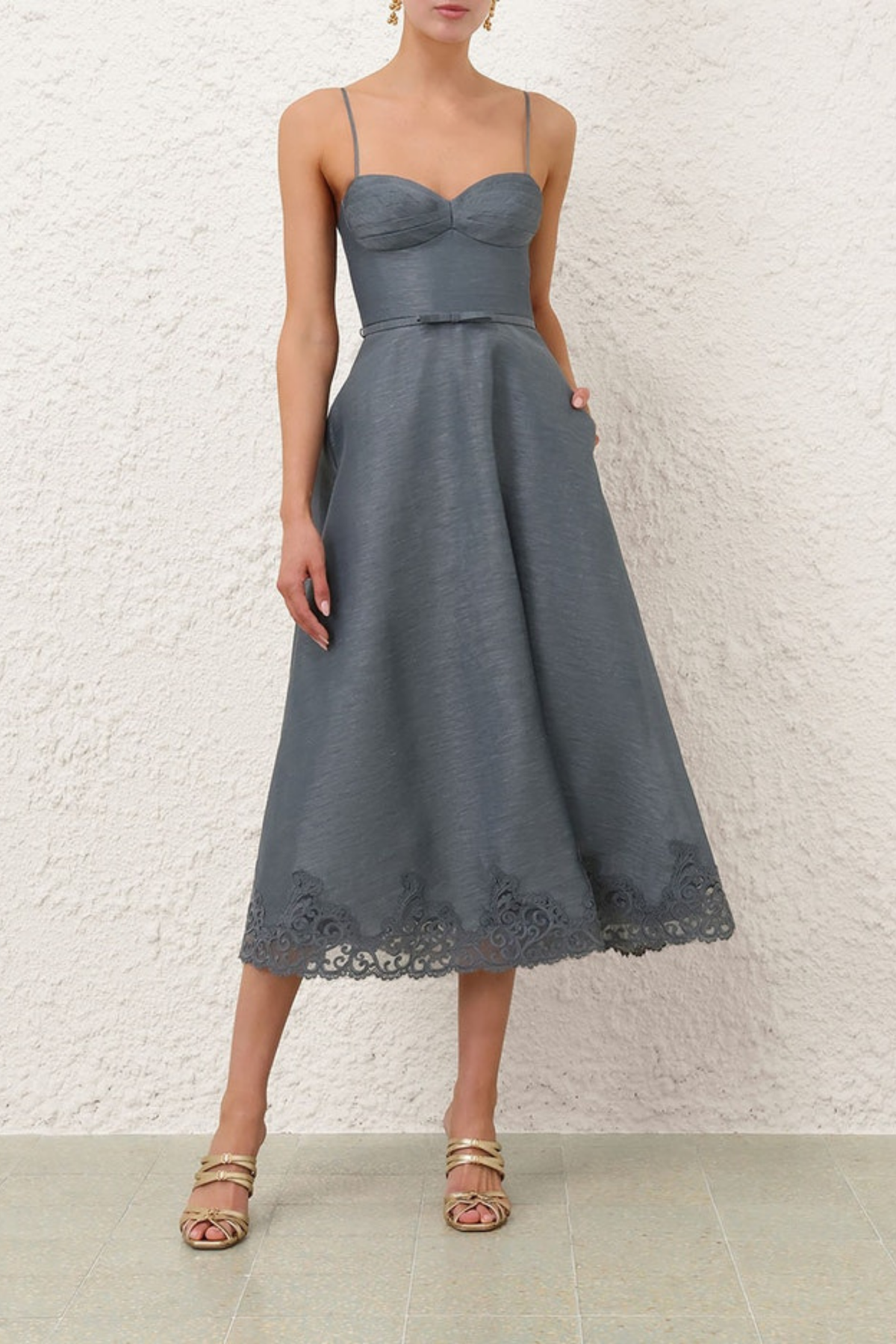 ASCENT TUCKED MIDI DRESS