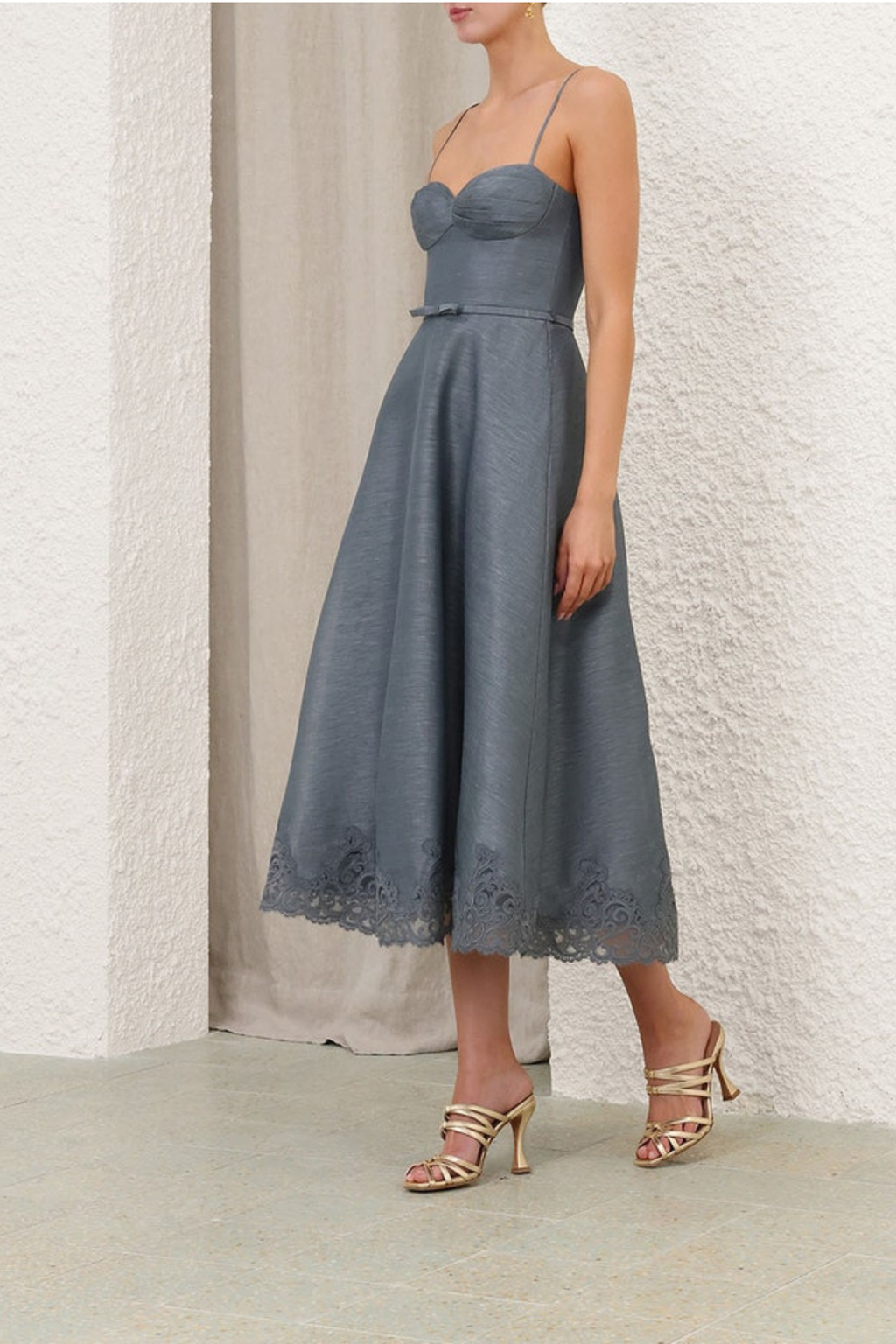 ASCENT TUCKED MIDI DRESS