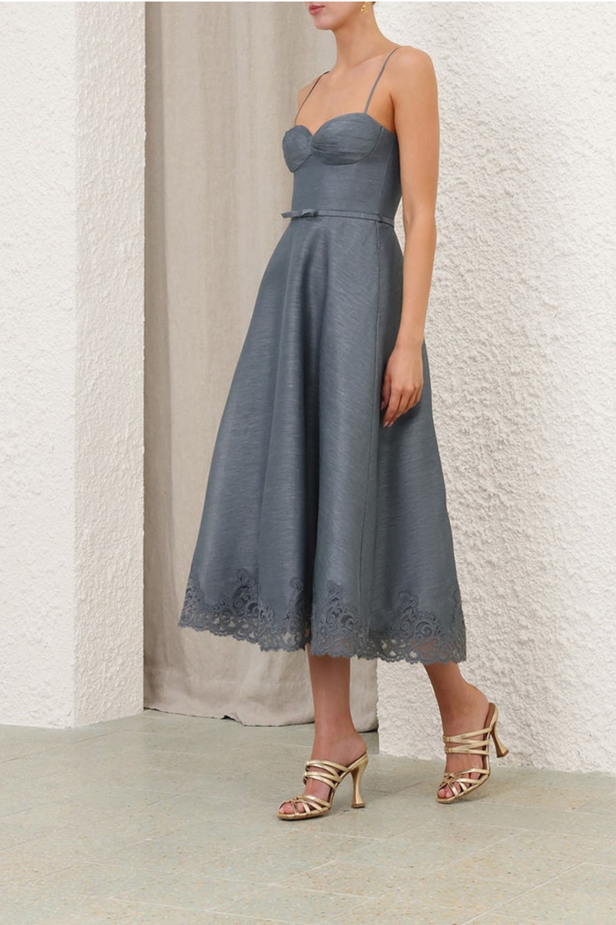 ASCENT TUCKED MIDI DRESS