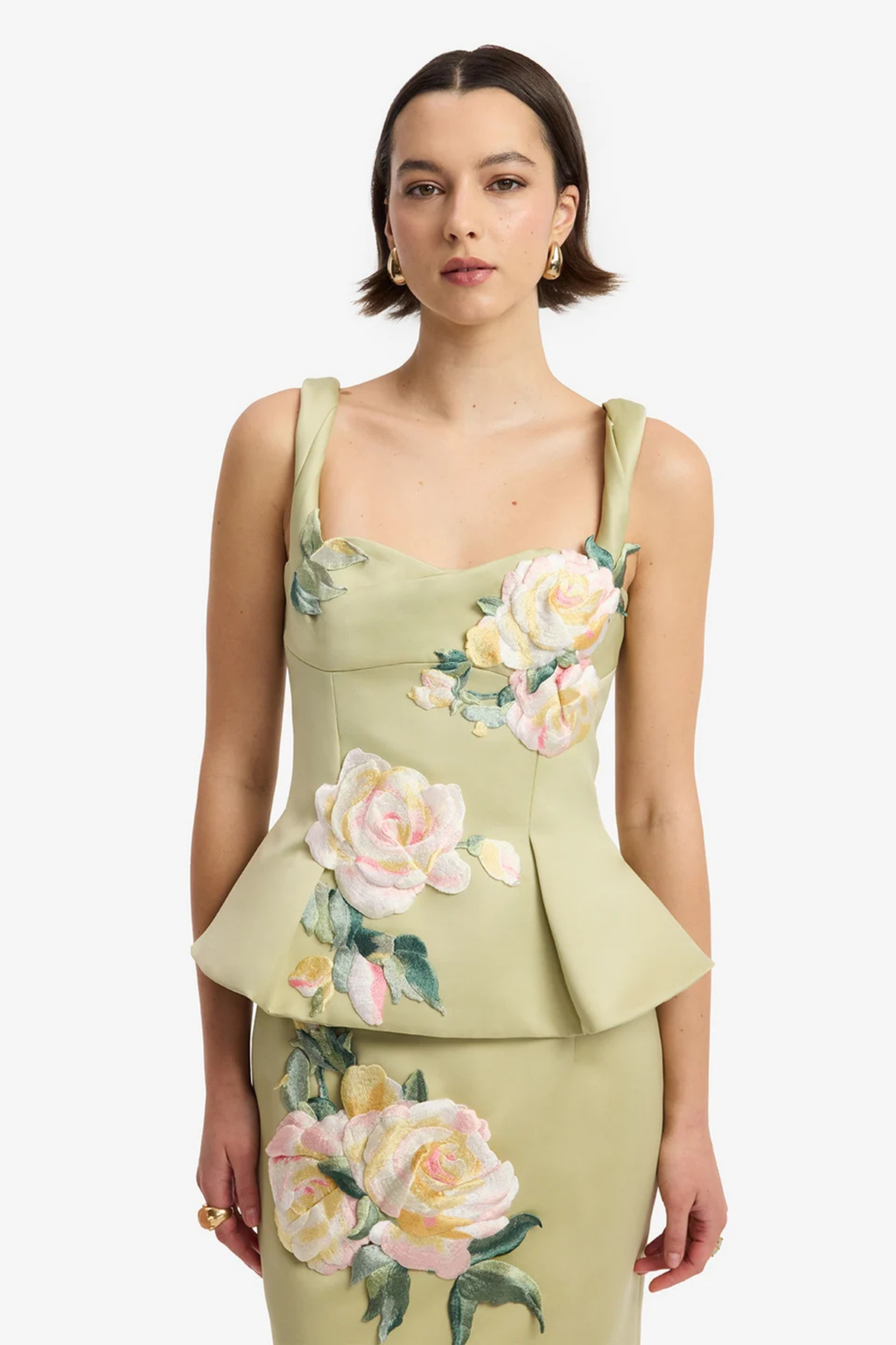 QUINN EMBROIDERED MIDI SKIRT & TOP SET