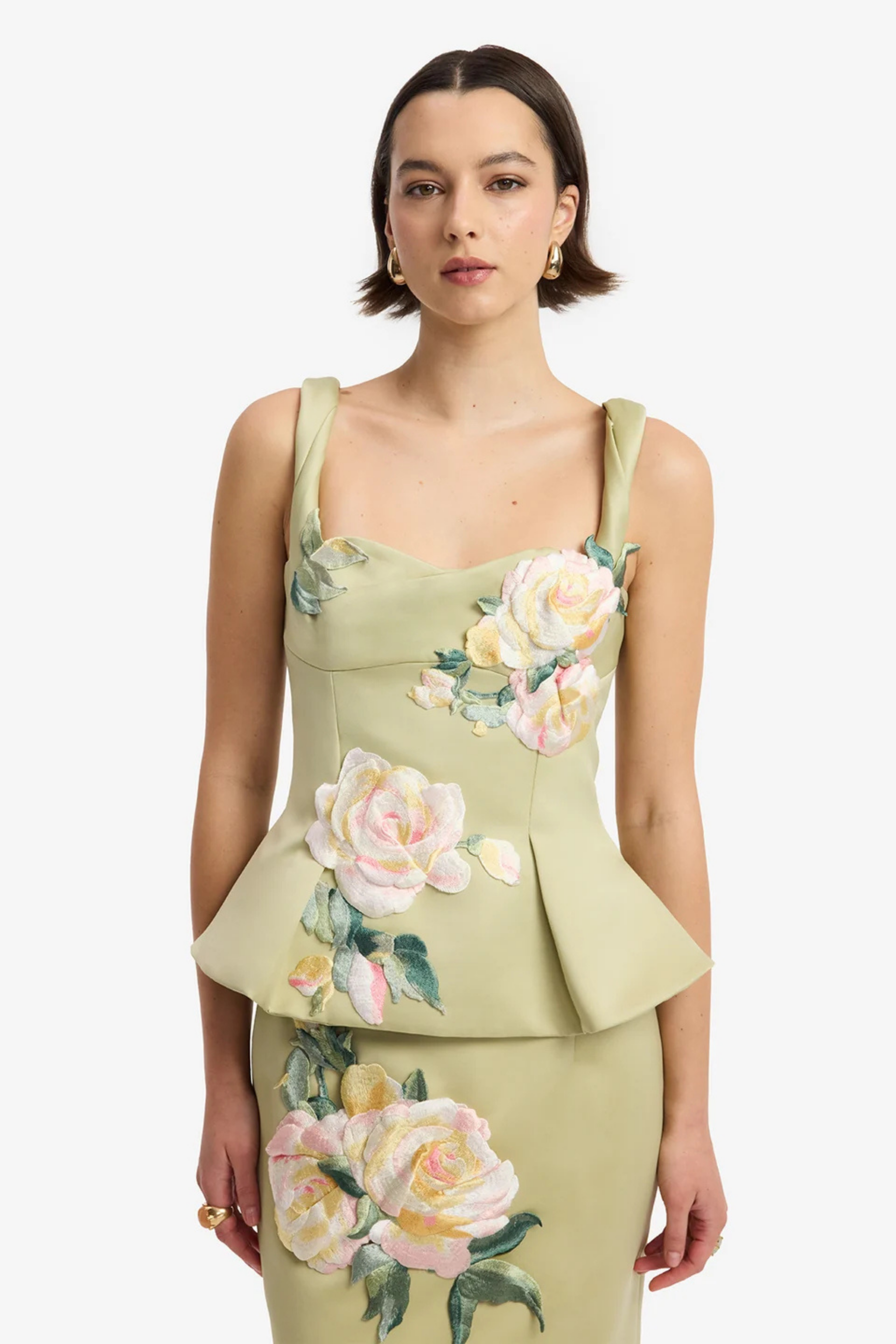 QUINN EMBROIDERED MIDI SKIRT & TOP SET