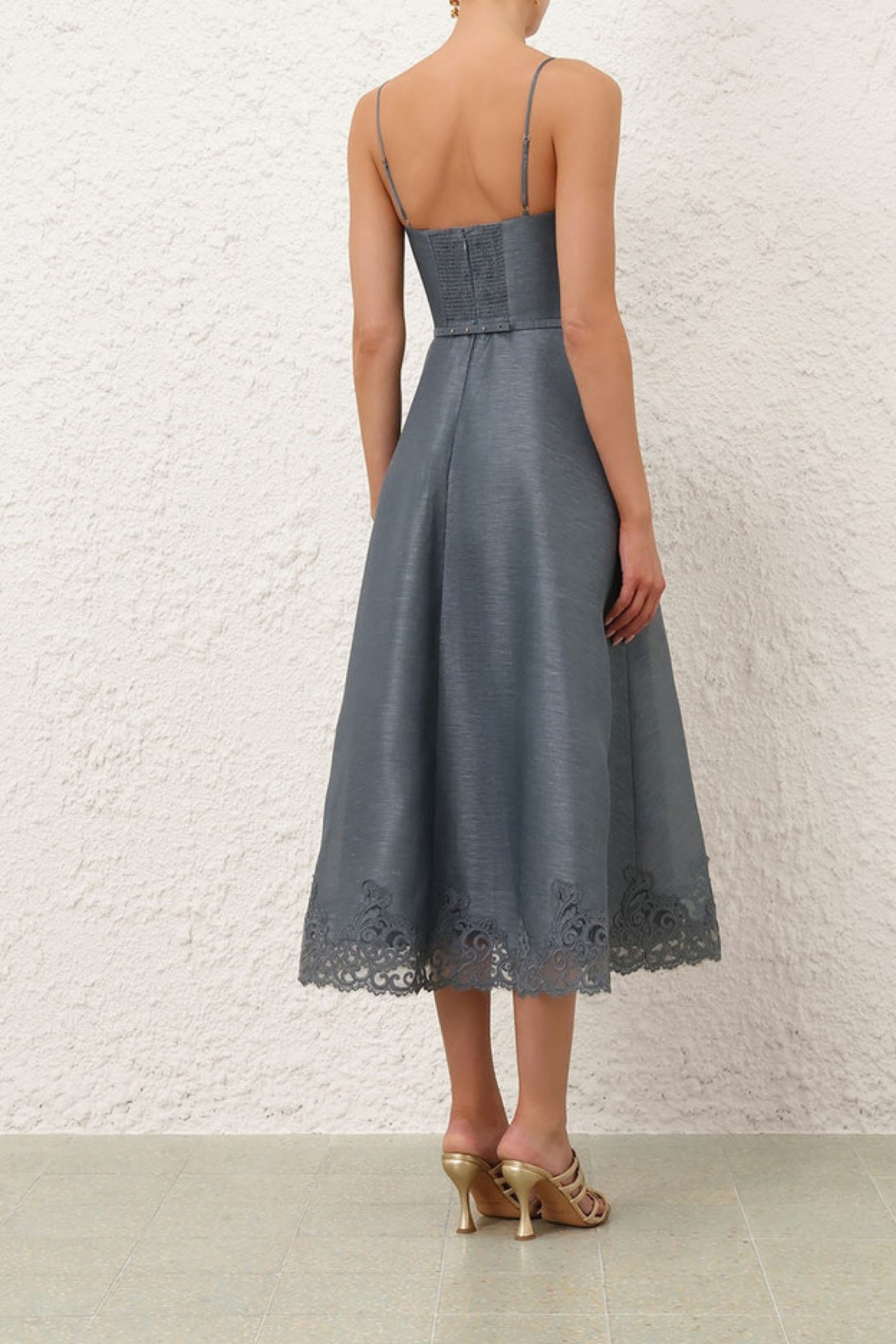 ASCENT TUCKED MIDI DRESS