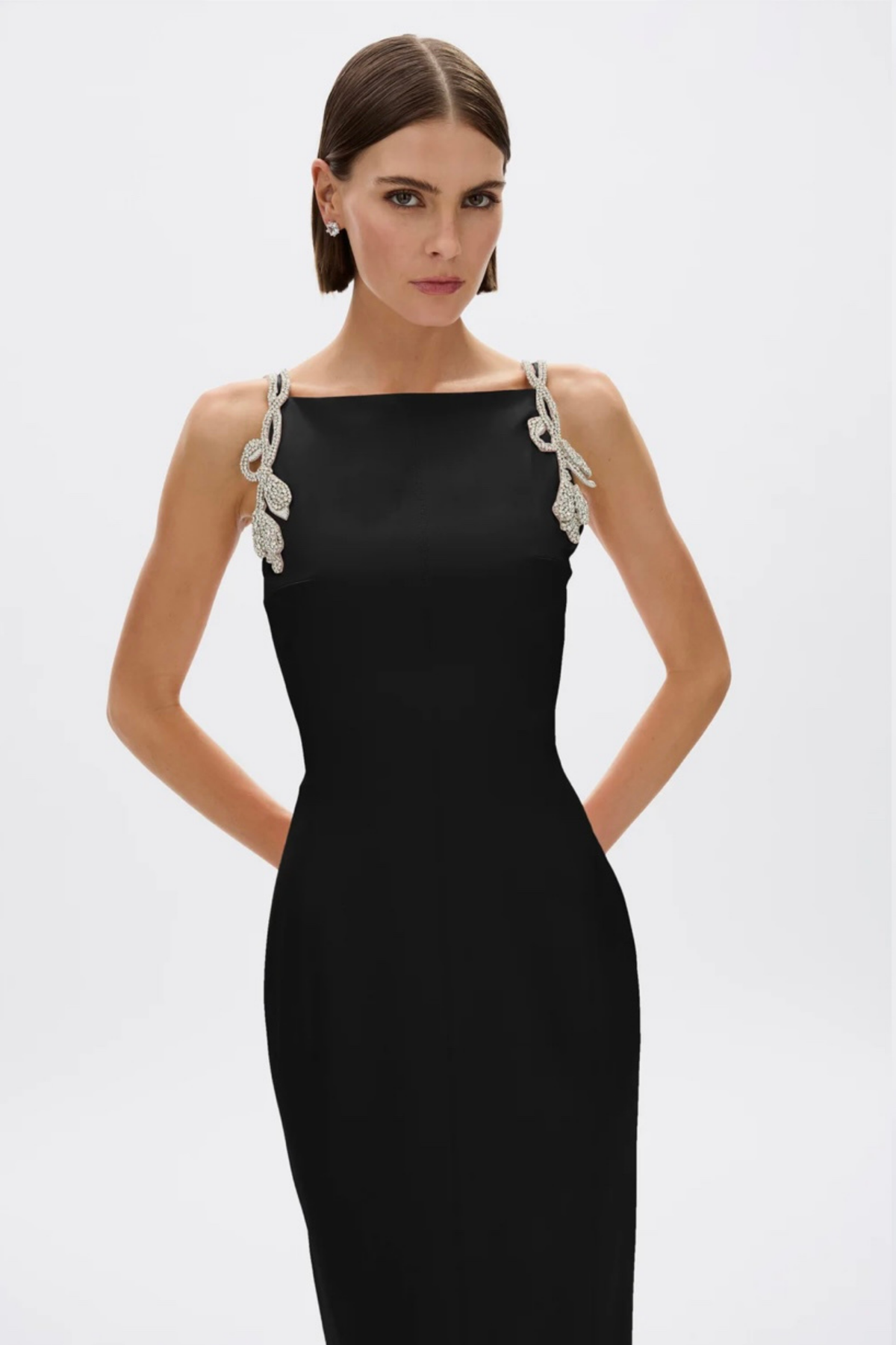 ORYX COLUMN GOWN- BLACK