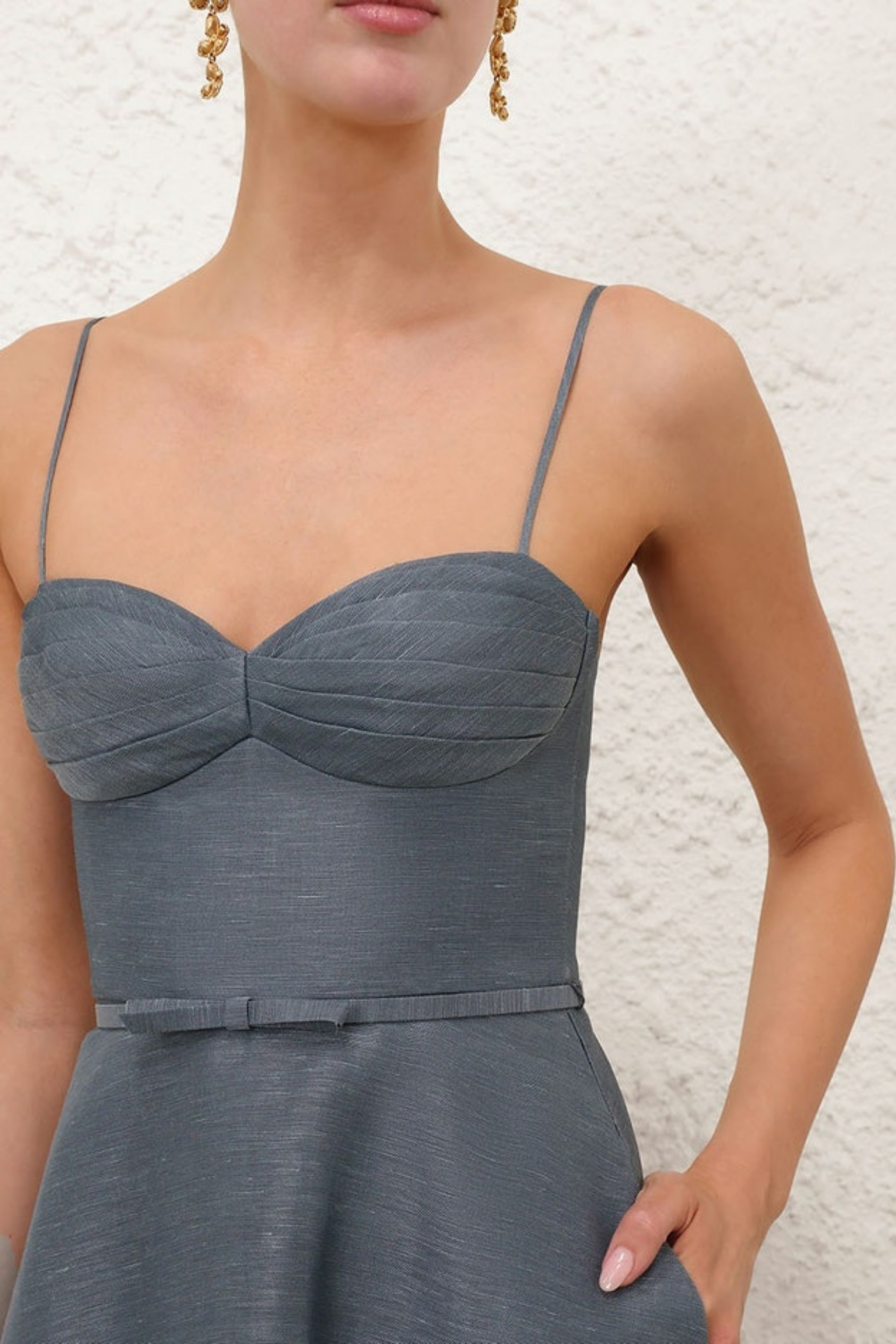 ASCENT TUCKED MIDI DRESS
