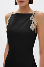 ORYX COLUMN GOWN- BLACK