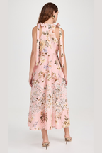 ACACIA BRODERIE MIDI DRESS PINK FLORAL