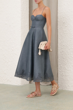 ASCENT TUCKED MIDI DRESS