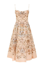 ASCENT TUCK MIDI DRESS
