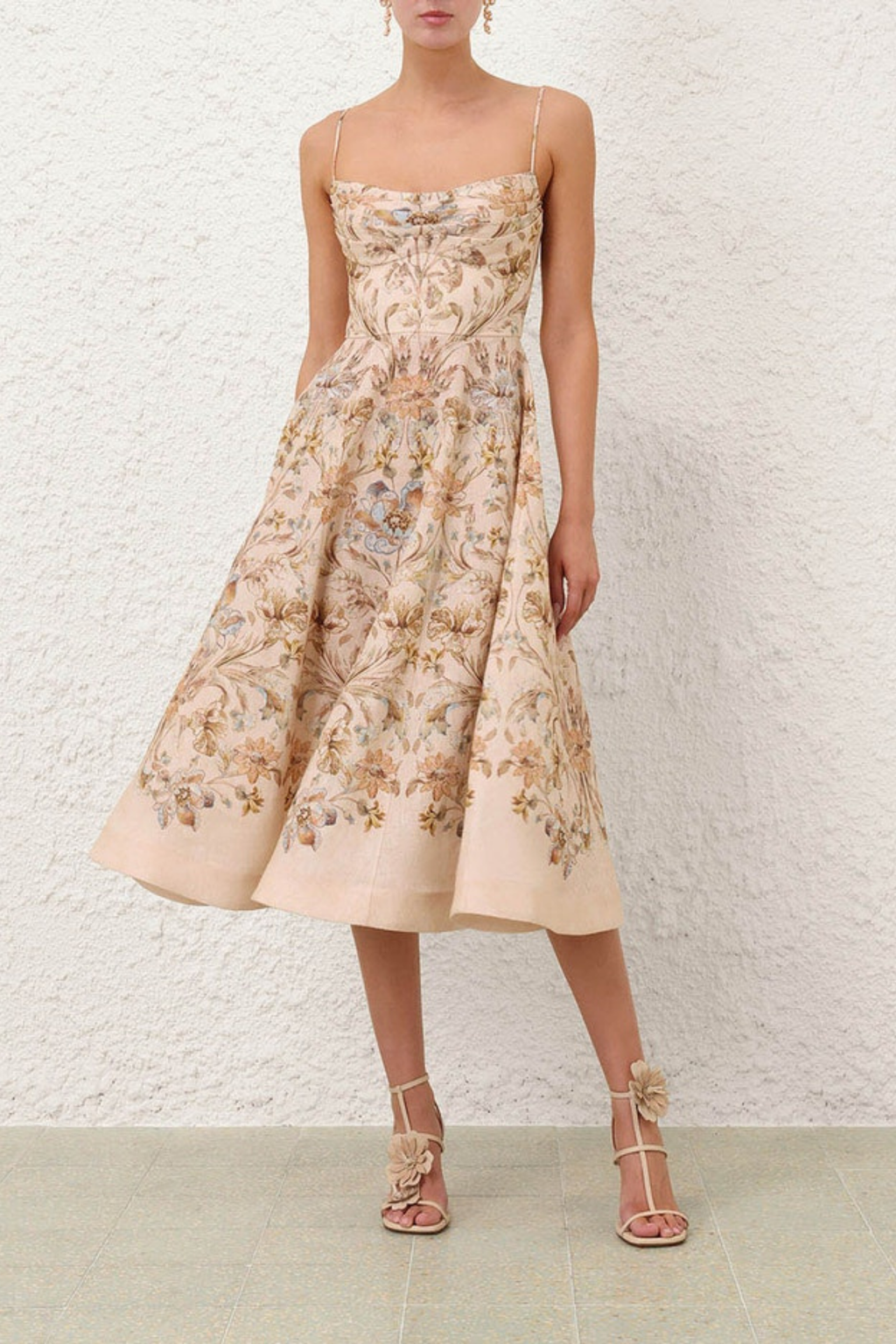 ASCENT TUCK MIDI DRESS