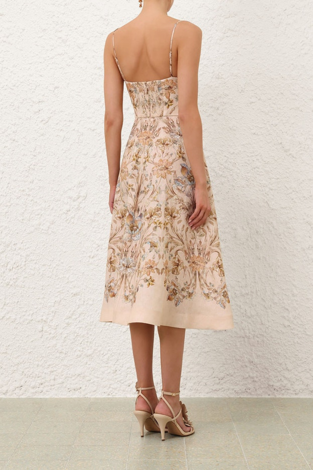 ASCENT TUCK MIDI DRESS