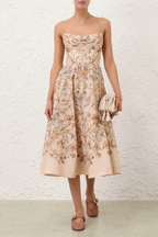 ASCENT TUCK MIDI DRESS