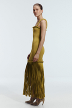 RIBIONA KNIT MIDI DRESS