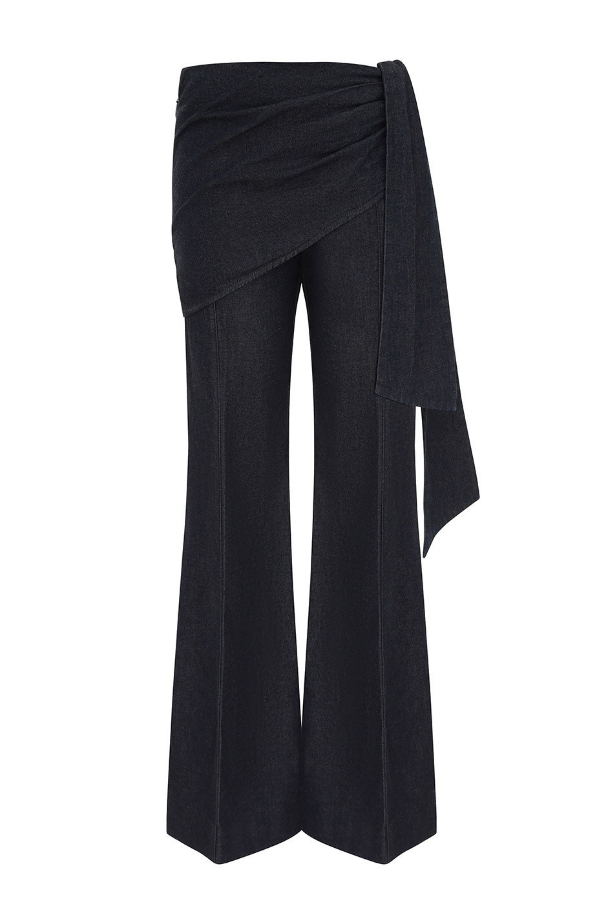 VALIANT DRAPED DENIM FLARE