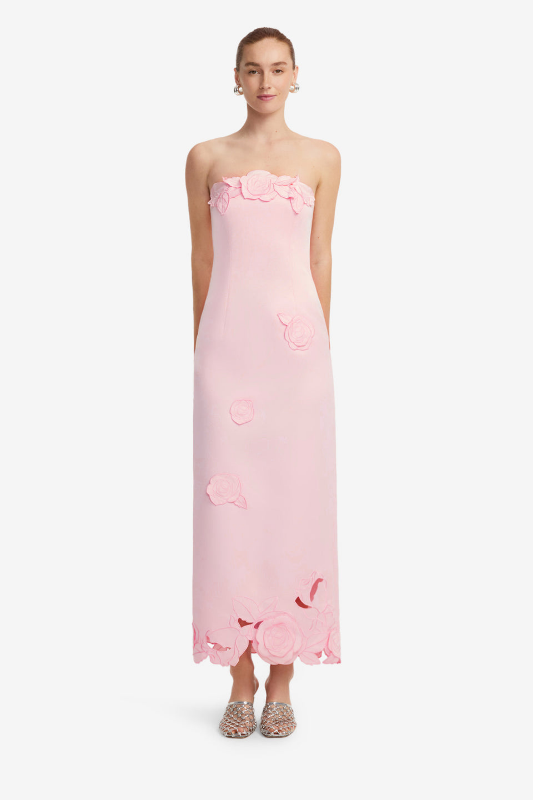 RAYNA APPLIQUE BUSTIER MAXI DRESS