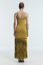 RIBIONA KNIT MIDI DRESS