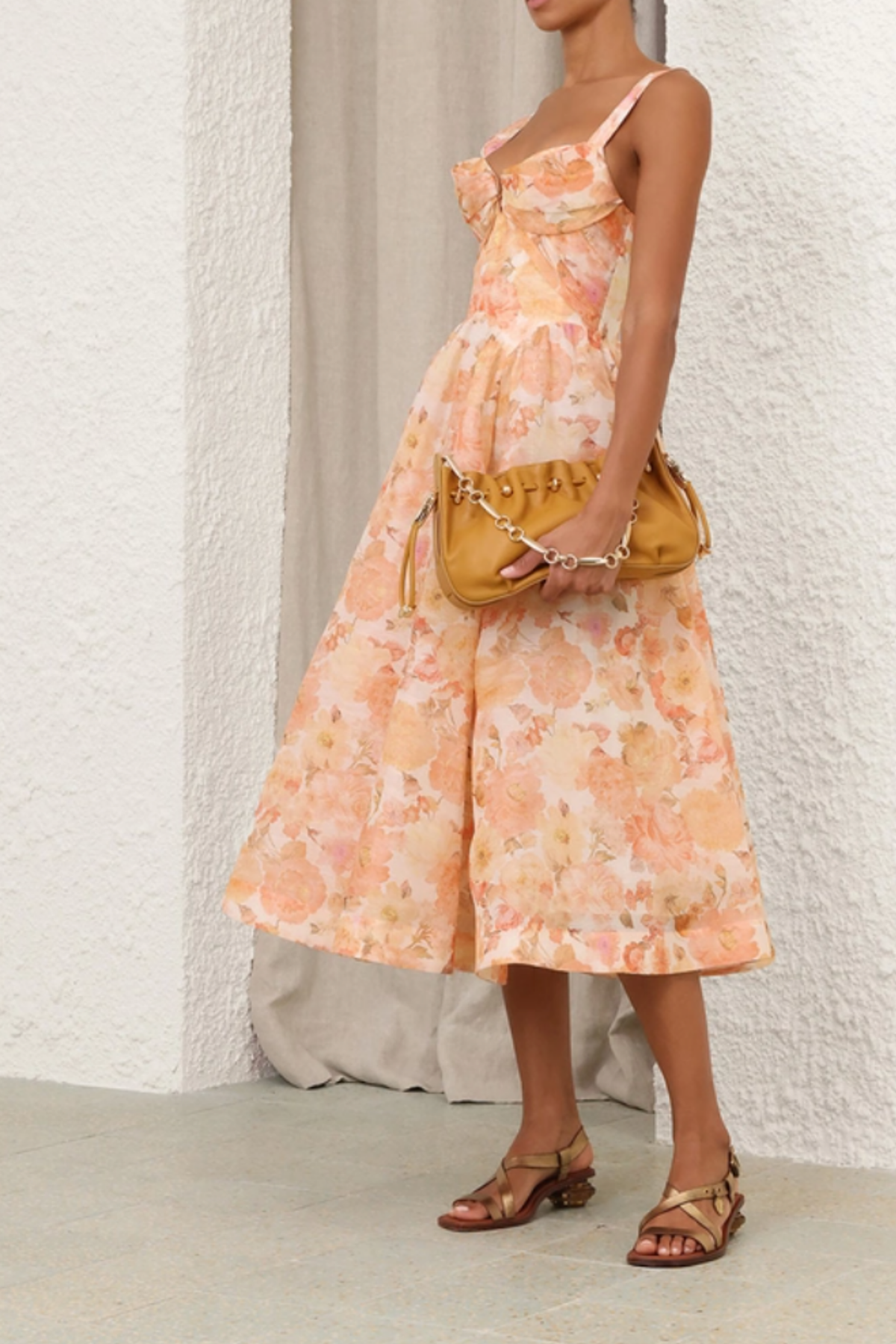 REBELLION DRAPE MIDI DRESS