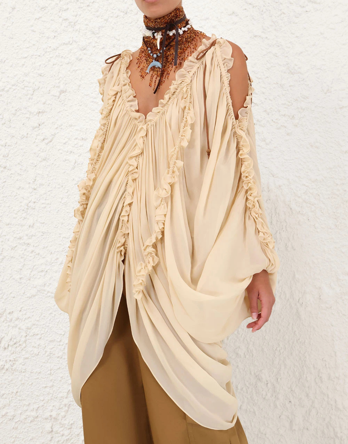 ILLUMINATE DRAPED BLOUSE