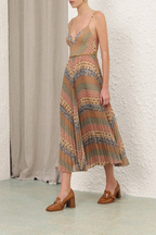 SUNRAY PLEATED PICNIC DRESS