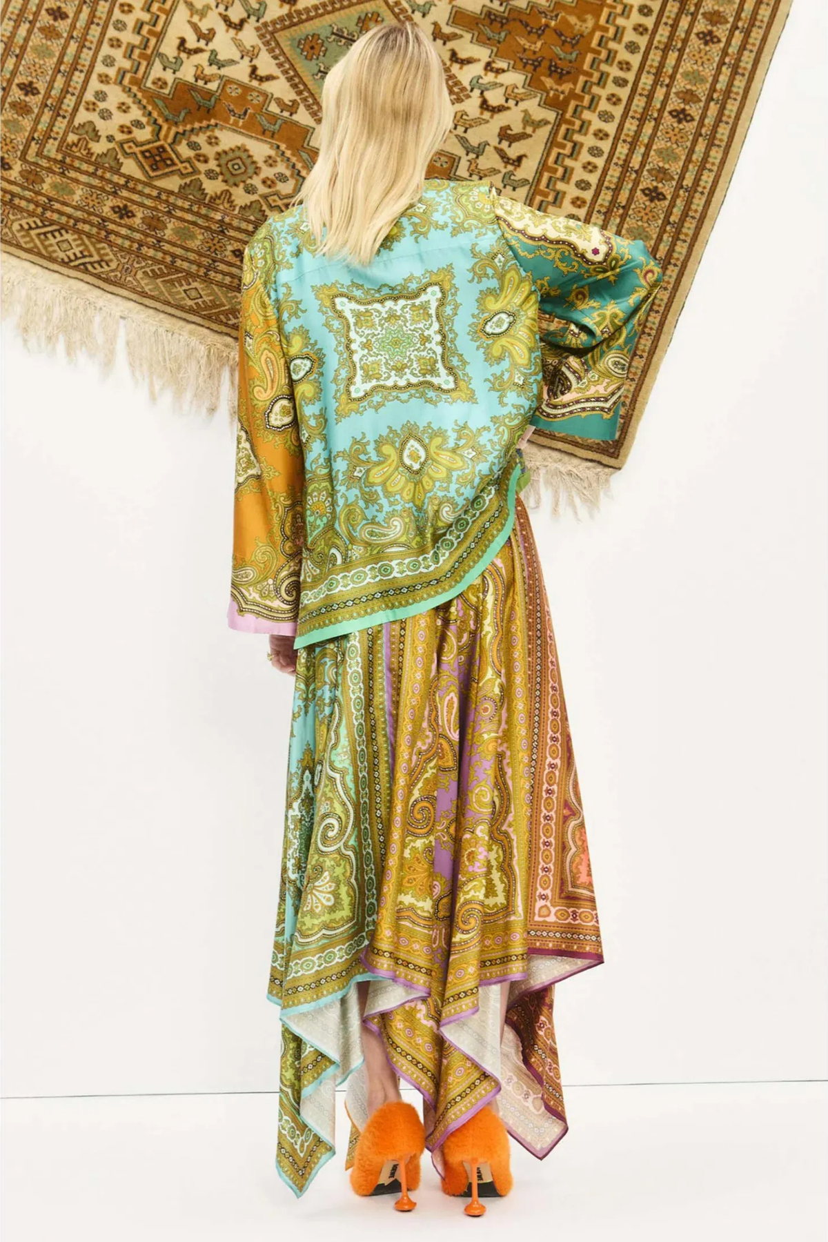 CLEMENZA SPLICED SILK SET