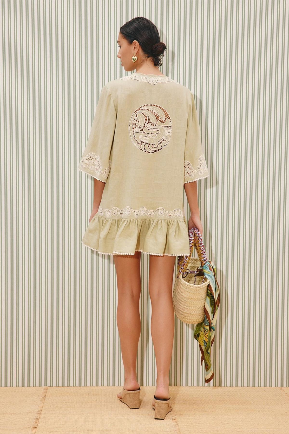 LOUIE EMBROIDERED MINI DRESS
