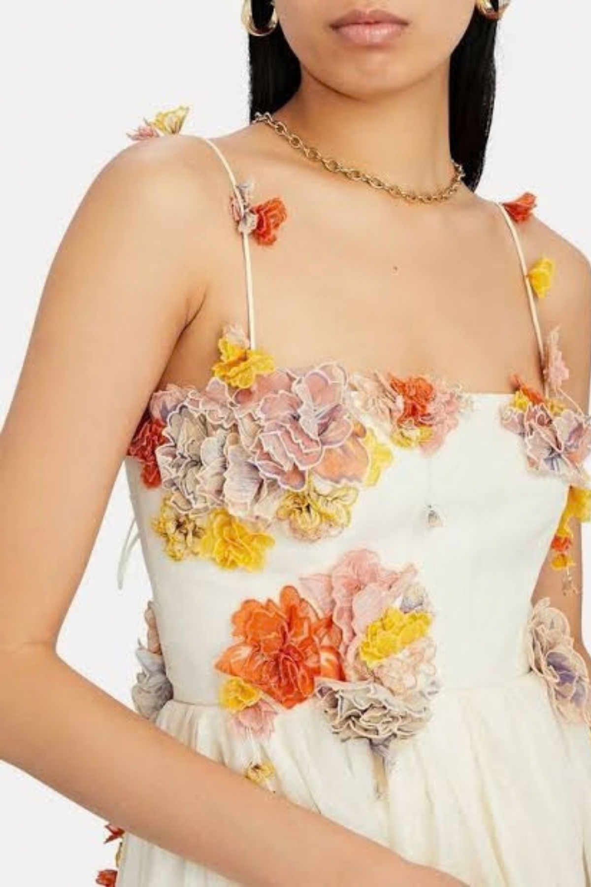 POSTCARD FLORAL LINEN MIDI DRESS