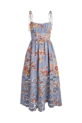 AWAKEN PICNIC DRESS CHAMBRAY FLORAL