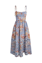 AWAKEN PICNIC DRESS CHAMBRAY FLORAL