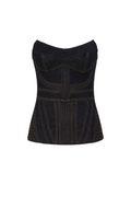 CORDED DENIM CORSET