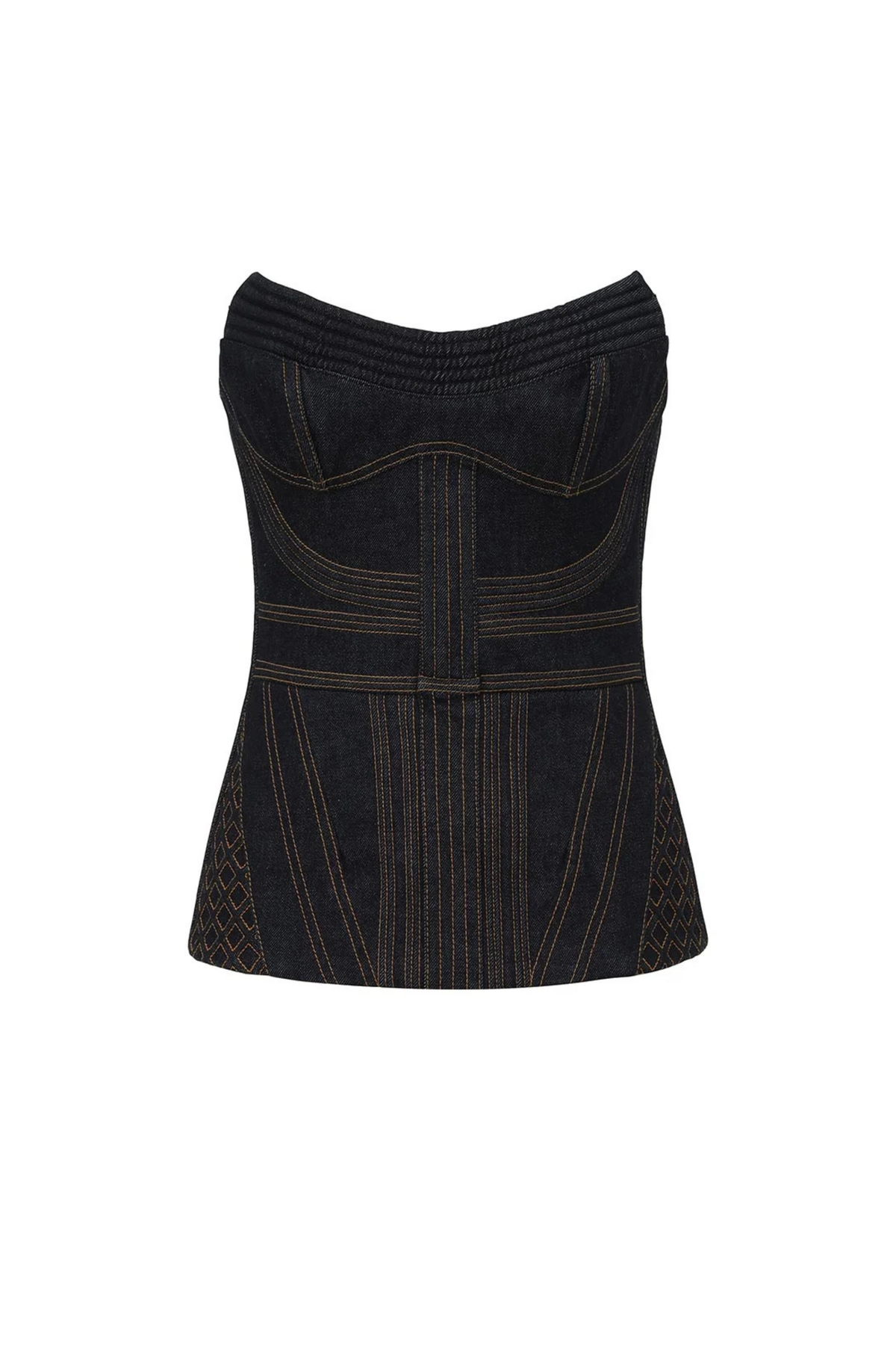 CORDED DENIM CORSET