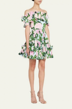 HYDRANGEA PRINT MINI DRESS
