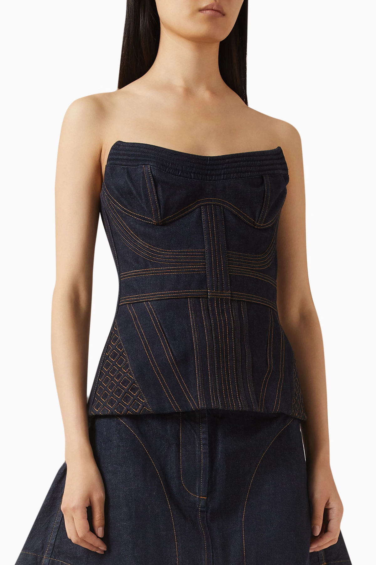 CORDED DENIM CORSET