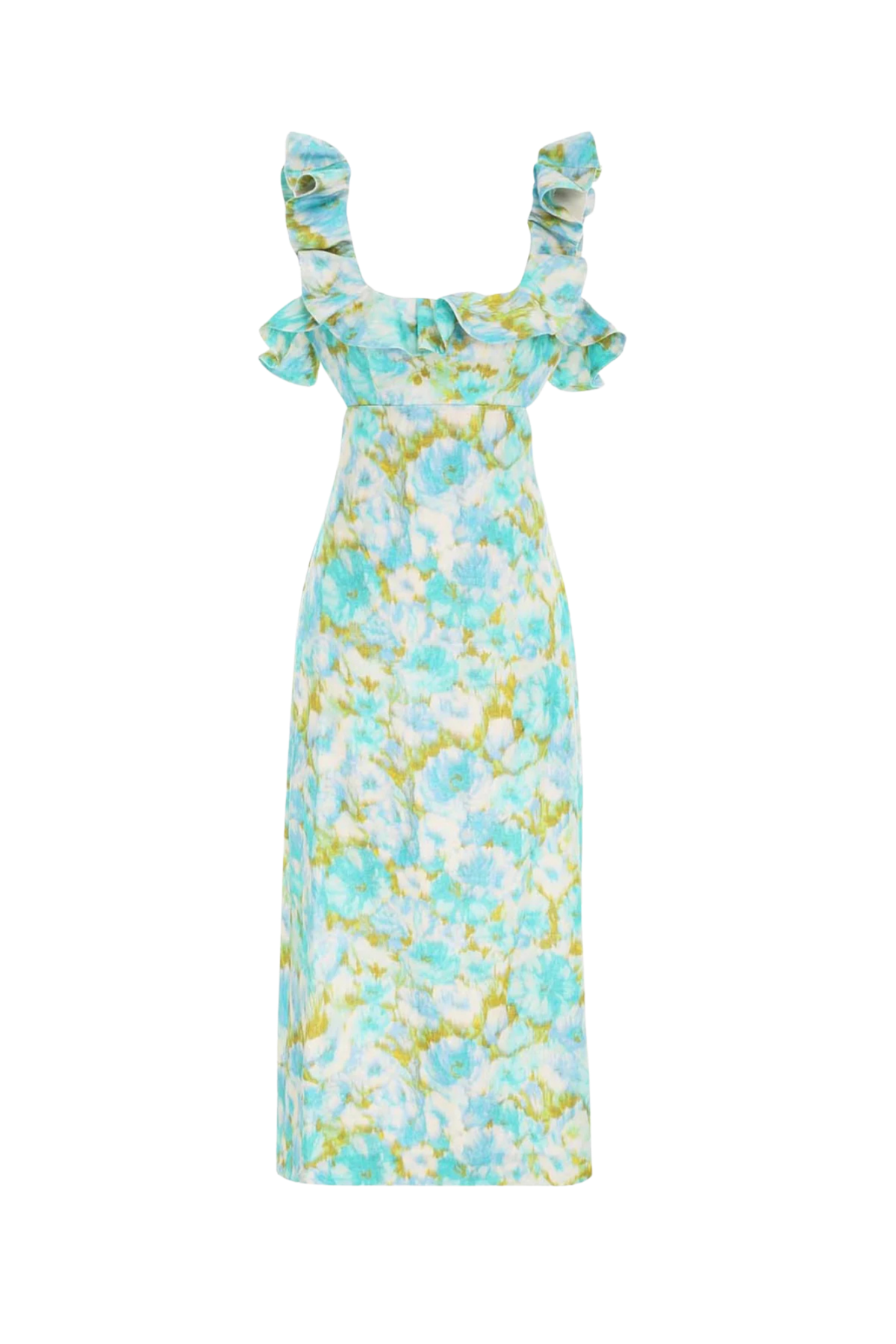 HIGH TIDE FRILLED MIDI DRESS