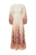 AWAKEN PLUNGE MAXI DRESS IVORY FLORAL