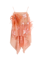 FEATHER AND BEADED STRING TOP