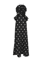 CRUSH RUFFLE HALTER DRESS
