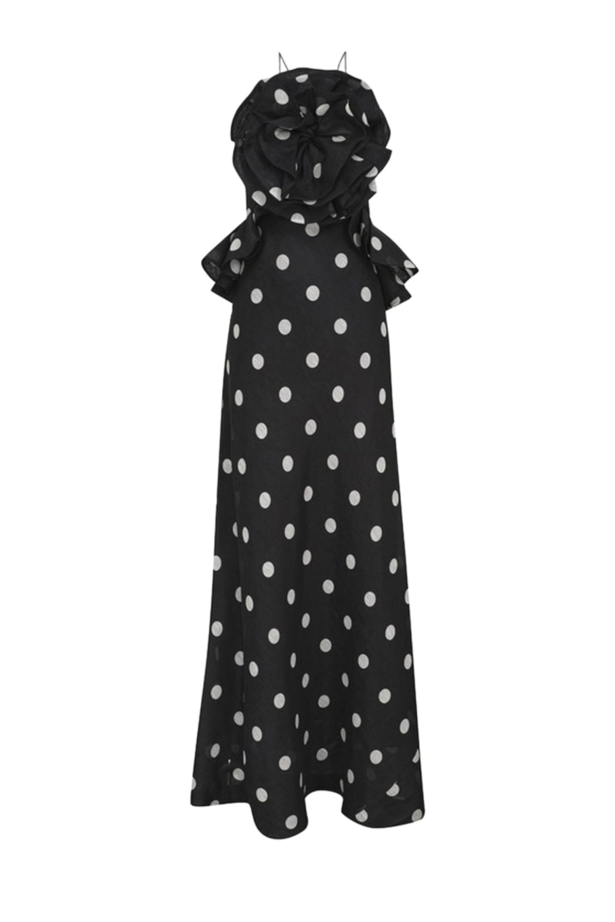 CRUSH RUFFLE HALTER DRESS