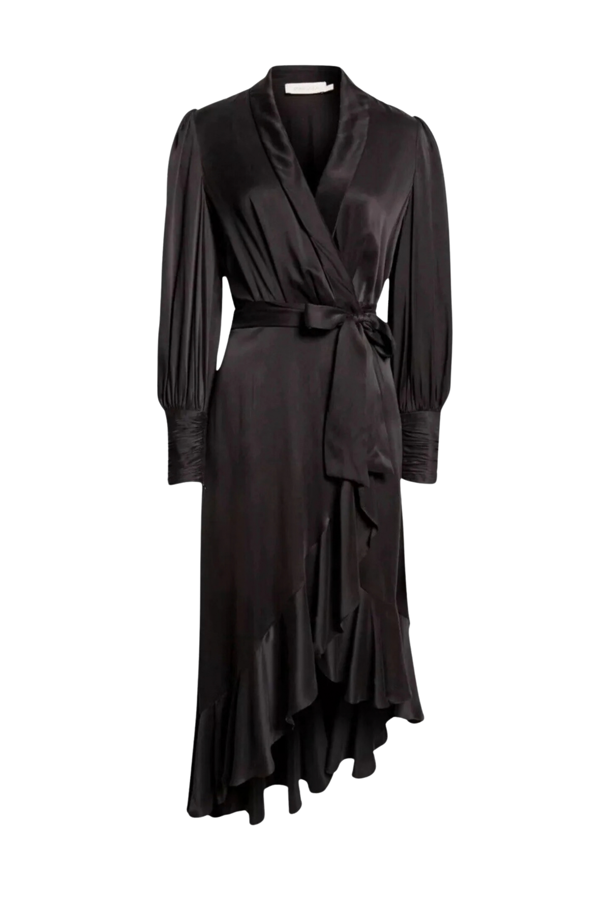 SILK WRAP MIDI DRESS