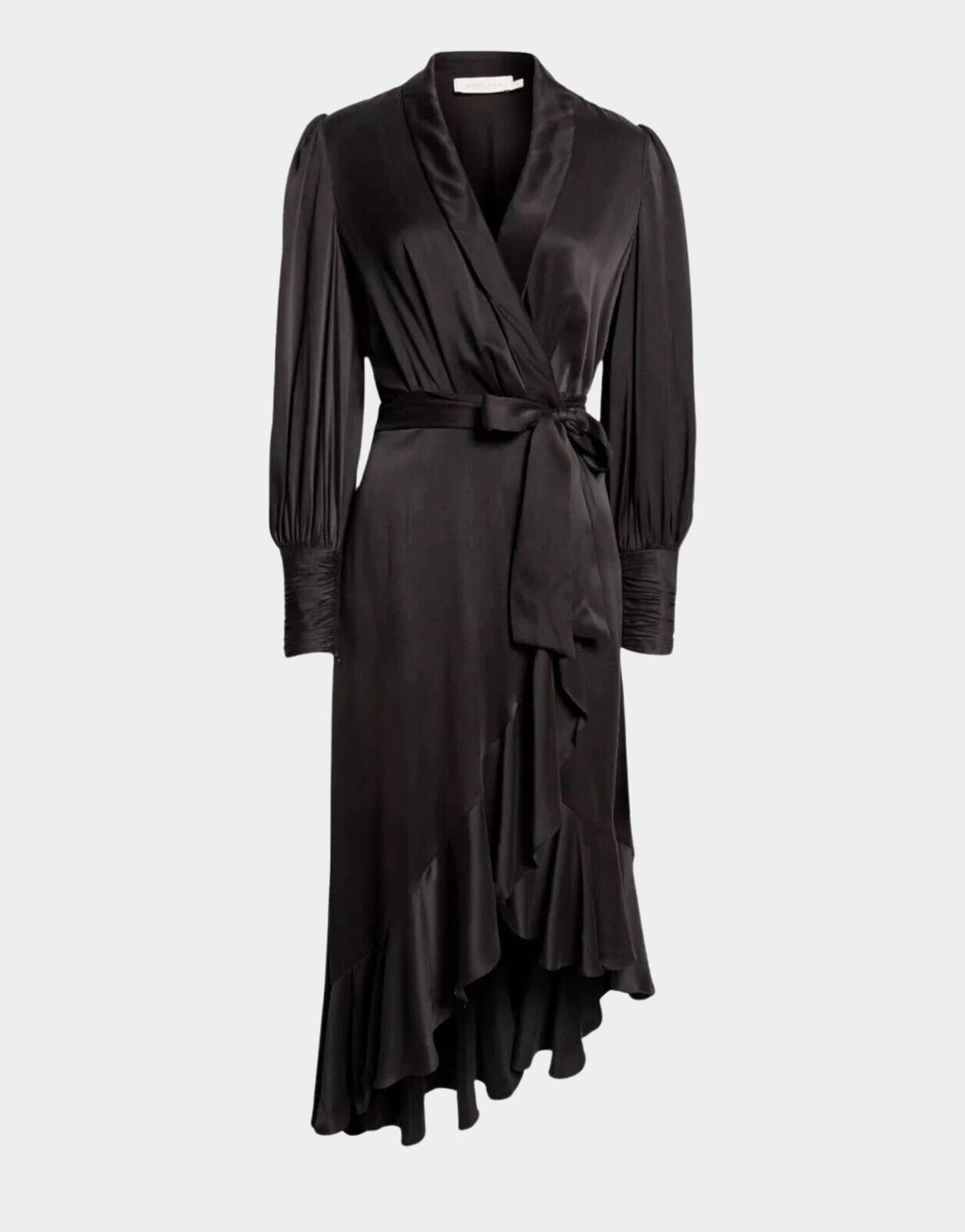 SILK WRAP MIDI DRESS
