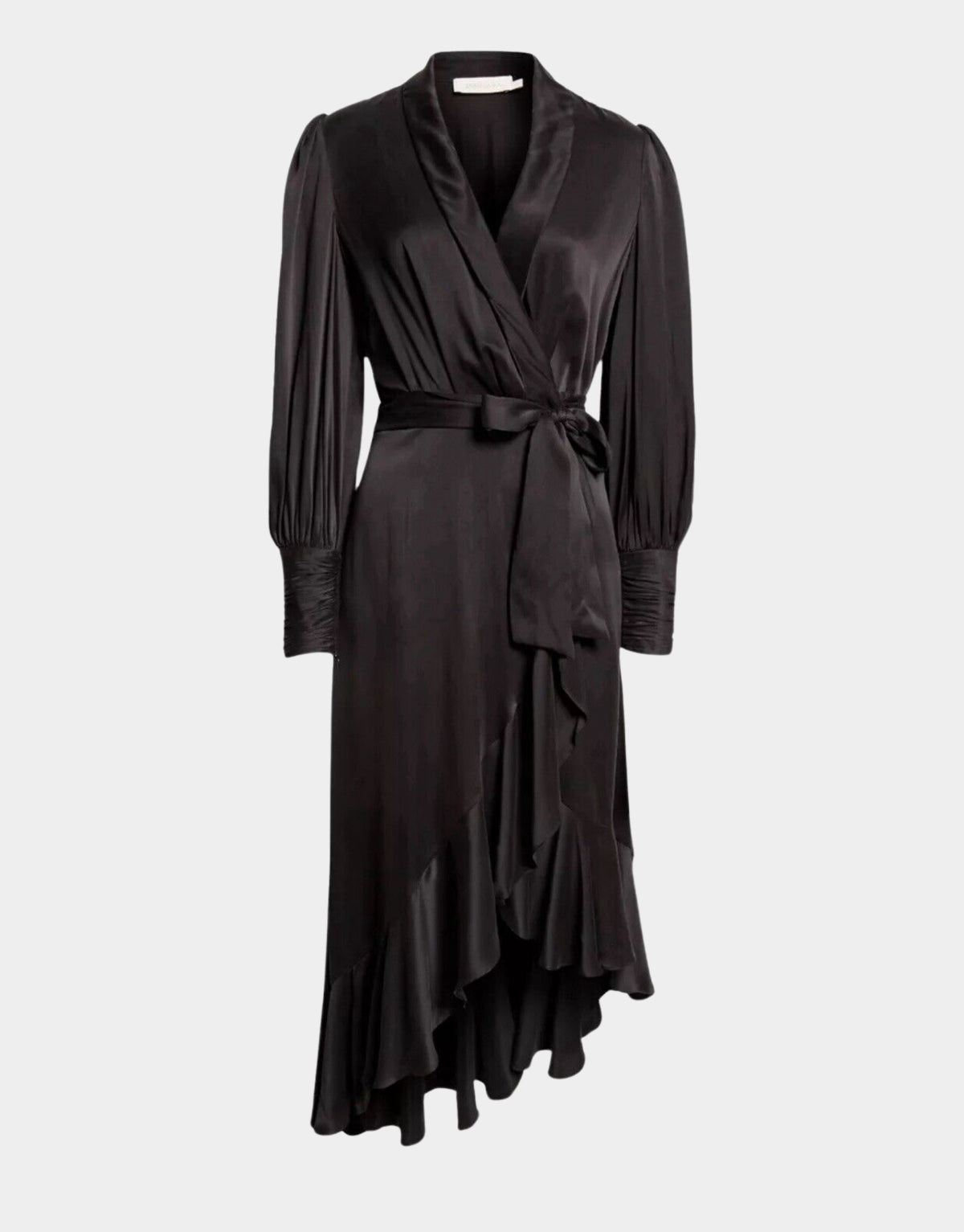 SILK WRAP MIDI DRESS